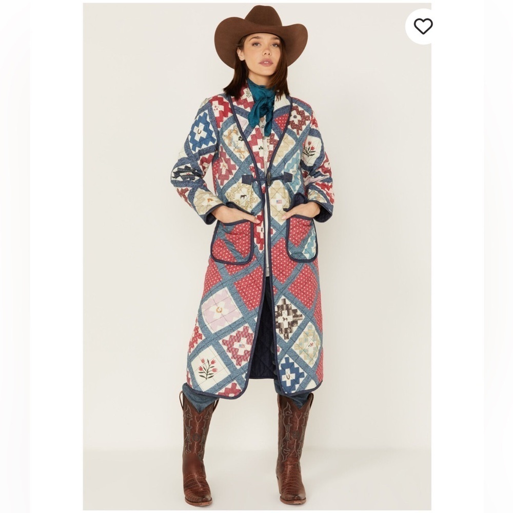 Tasha Polizzi Quilted Patchwork Coat quilt print midi western Boot Barn XL